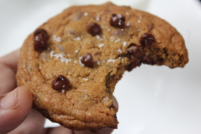 half biten Chocolate Chip Cookies 