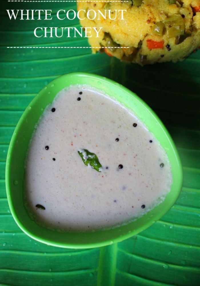 close up shot of coconut chutney