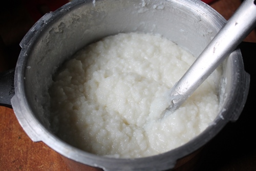 mix rice well with curd and milk