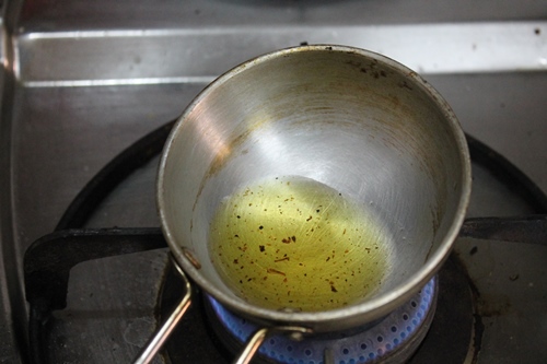 heat ghee for tempering