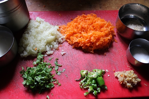 ingredients prepared for curd rice