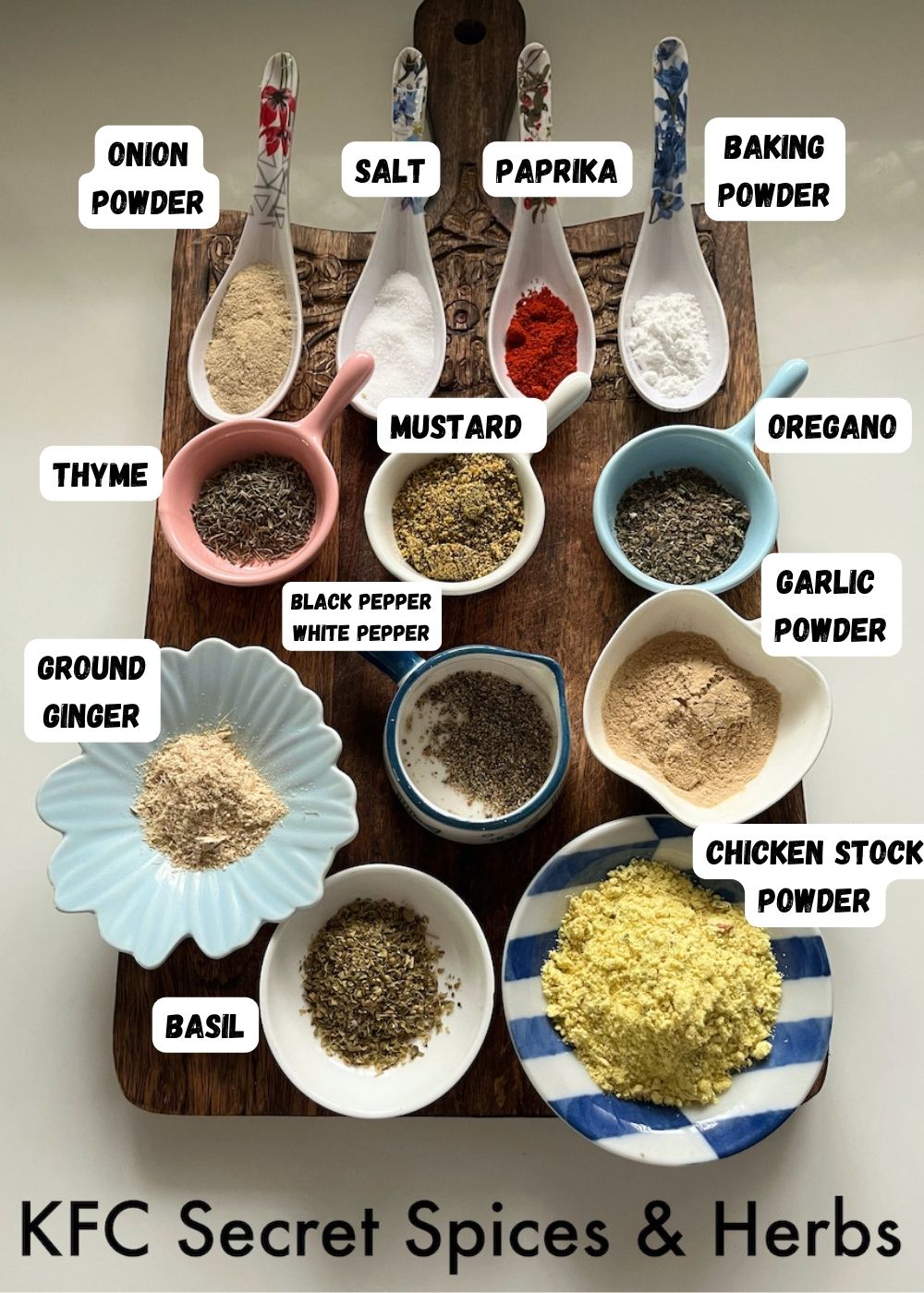 ingredients and secret spices used for making kfc chicken