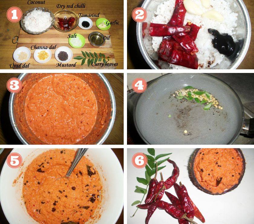 how to make Red Coconut Chutney Recipe