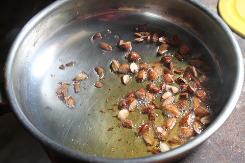 chopped almonds fried in ghee