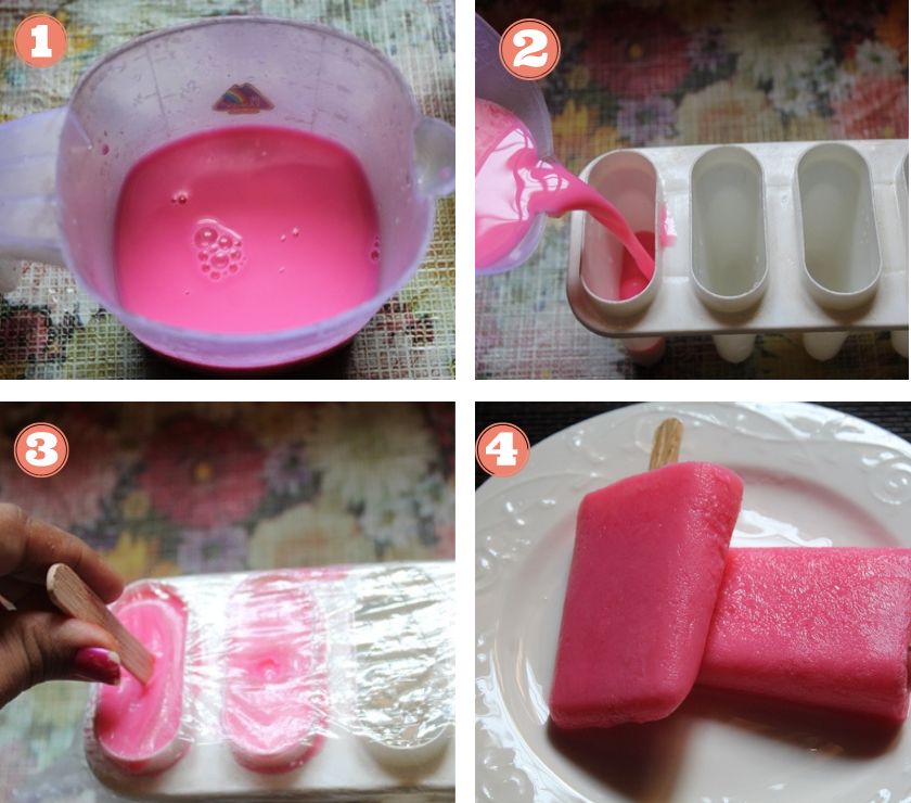 how to make rose milk popsicles