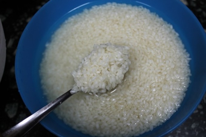 soaked rice