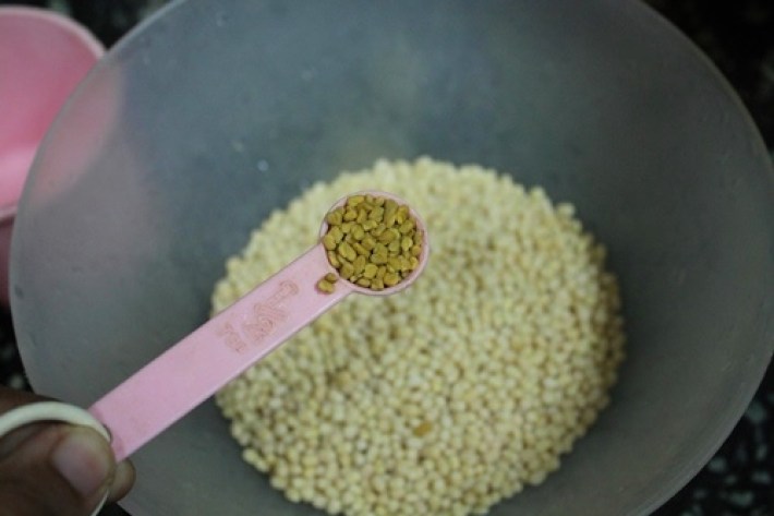 fenugreek seeds is added to urad dal