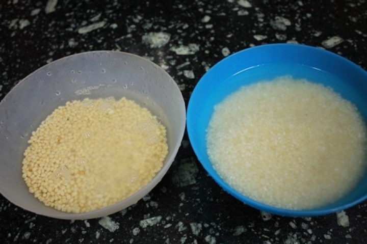 urad dal and rice soaking