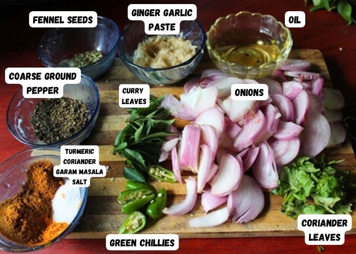 ingredients for pepper chicken