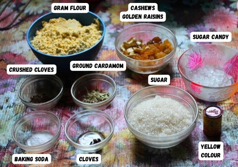 ingredients for boondhi ladoo