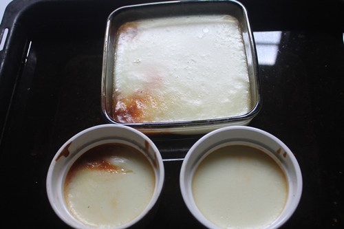 Baked eggless caramel custard