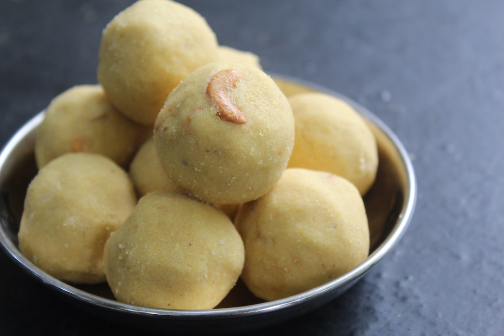 Maladu stacked on a plate