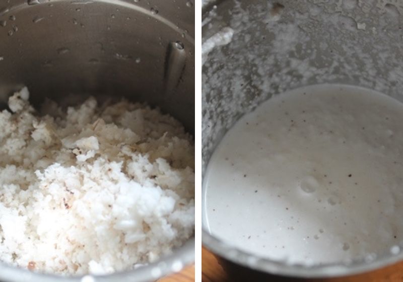 grind coconut to paste