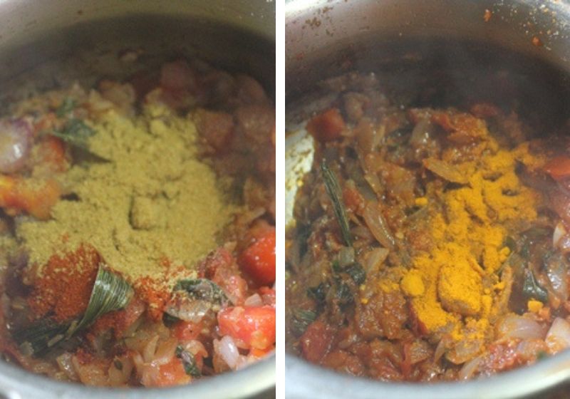 add in spice powders