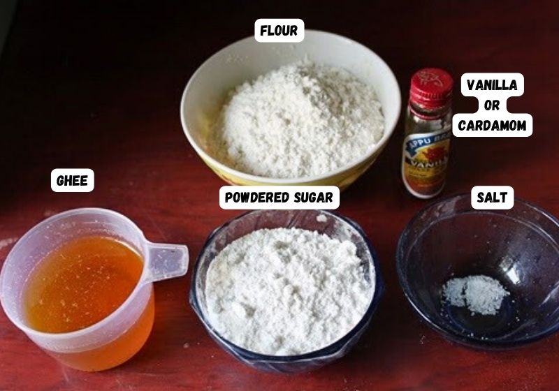 ingredients for ghee biscuits