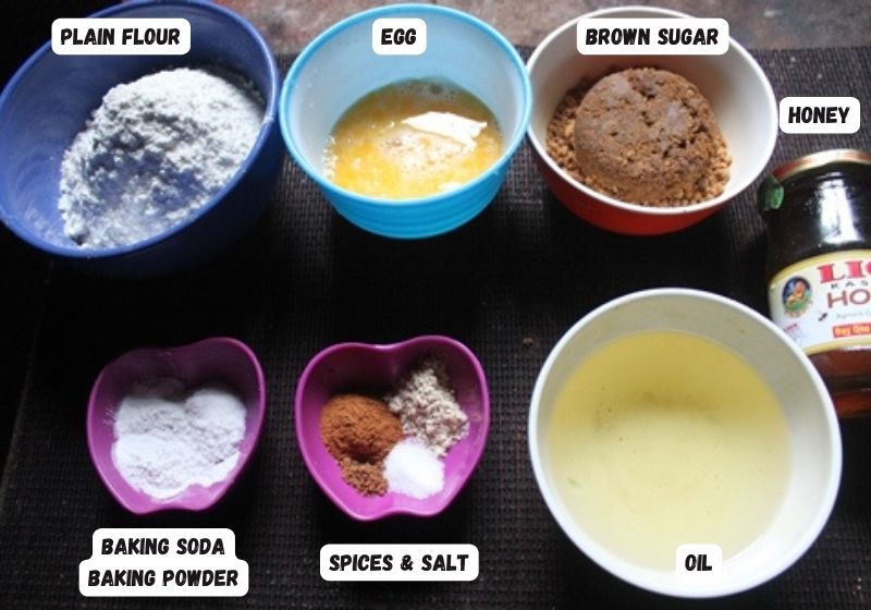ingredients for Gingerbread