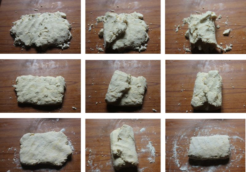 how to fold scone dough for flaky layers