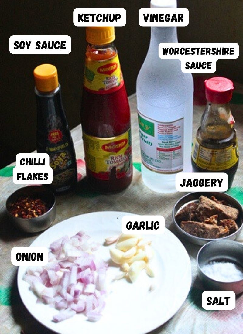 ingredients for making barbeque chicken sauce