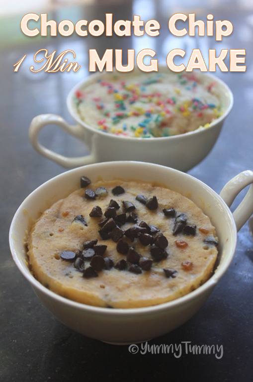 chocolate chip mug cake baked