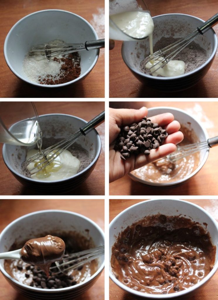 how to make nutella mug cake batter