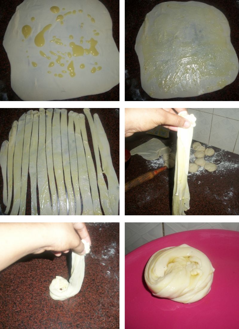 how to roll parotta 
