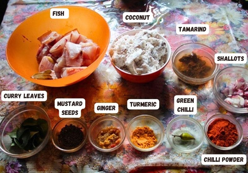 ingredients for making malabar fish curry