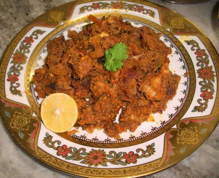 Chettinad Mutton Sukka  (with coconut )