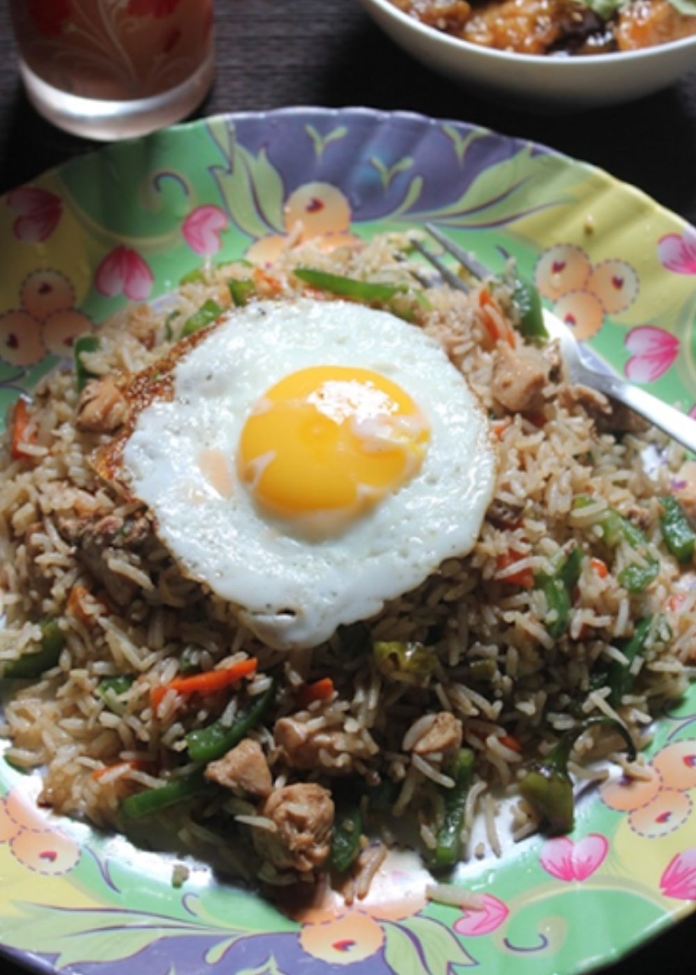 chicken fried rice with egg