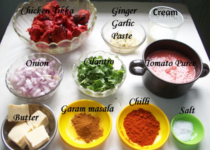 ingredients for chicken tikka masala