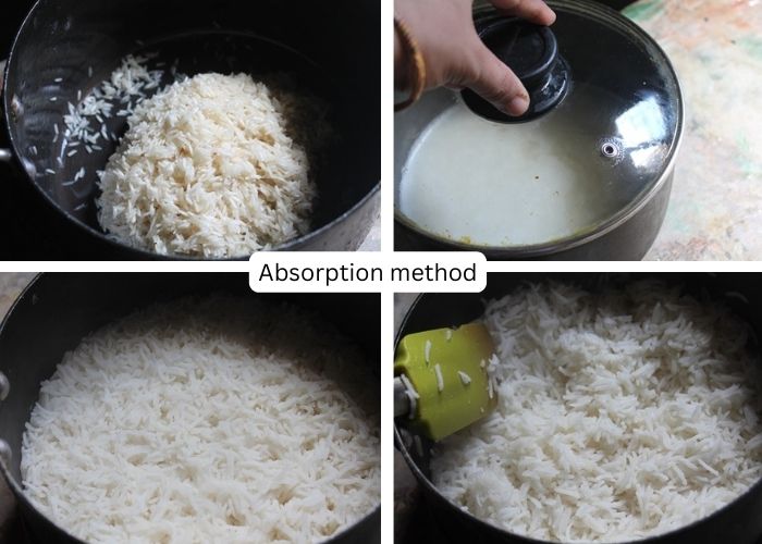 rice cooked in absorption method