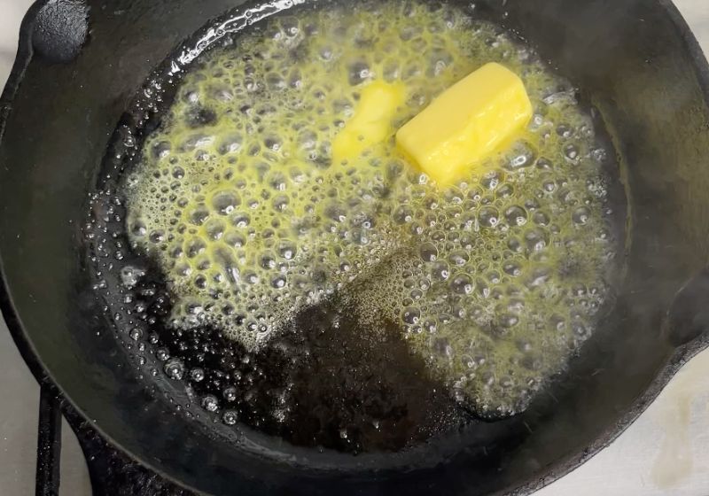 heat butter in a pan