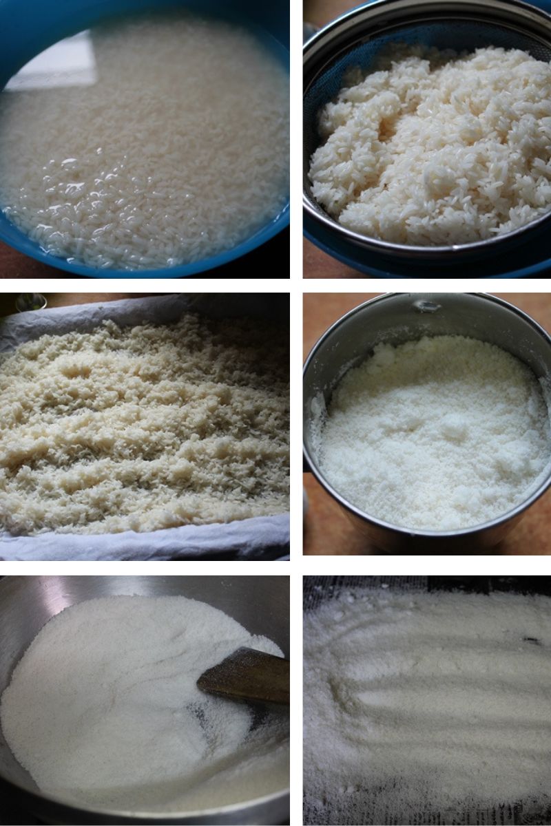 how to make rice flour for Garaetteok | Korean rice cake