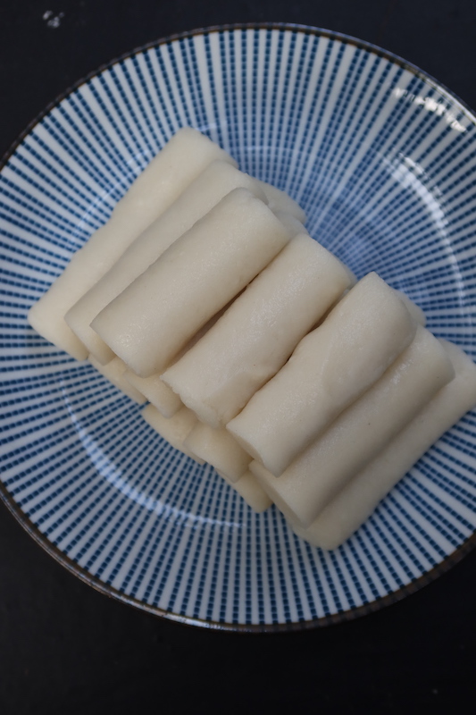 close look of Garaetteok | Korean rice cake