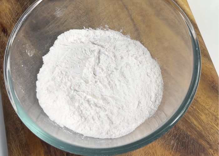 take rice flour in a bowl