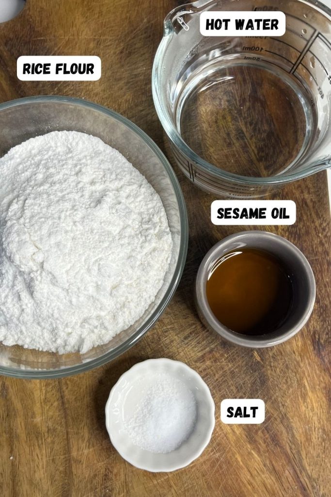 ingredients for making Garaetteok | Korean rice cake