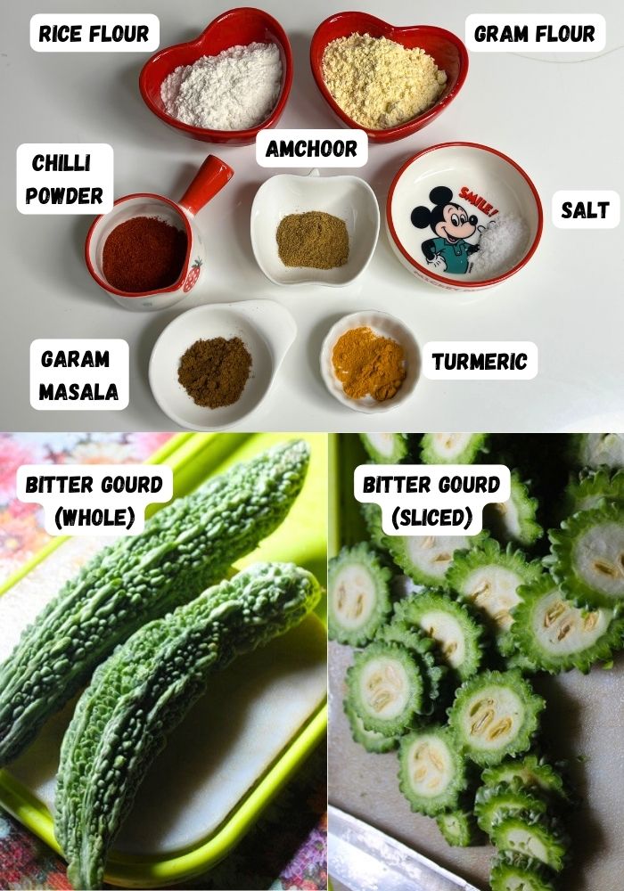 ingredients for bitter gourd chips